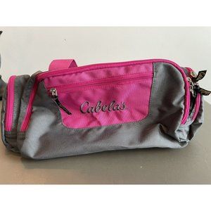 Cabelas Pink Gray Small Hiking Camping Duffle Bag Women Gym Overnight Yoga